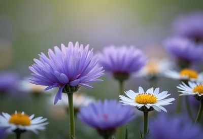Colorful flowers blooming in a vibrant garden