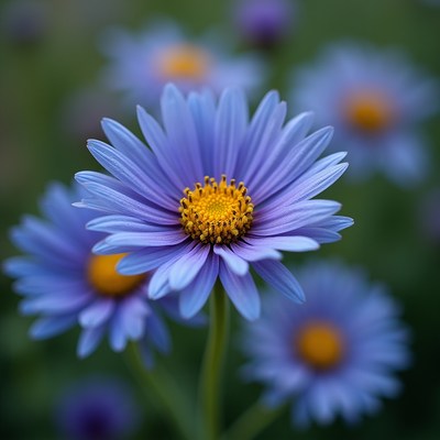 Vibrant purple flowers blooming in a garden setting