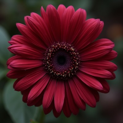 Vibrant red flower blooming in a garden setting