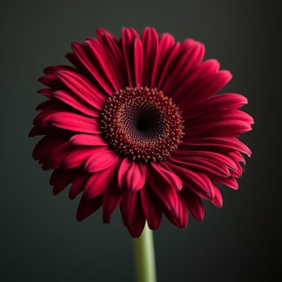 Vibrant red flower with intricate petals in close view