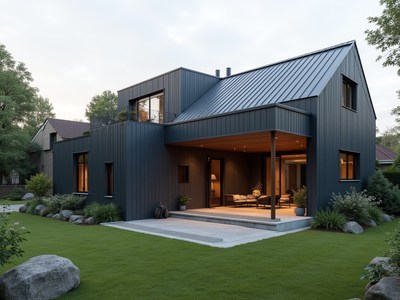 Modern residence with sleek design and inviting entrance