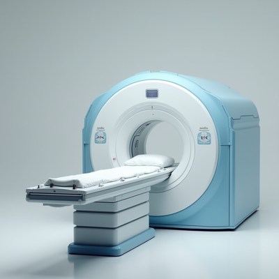 Modern mri machine in a clinical setting