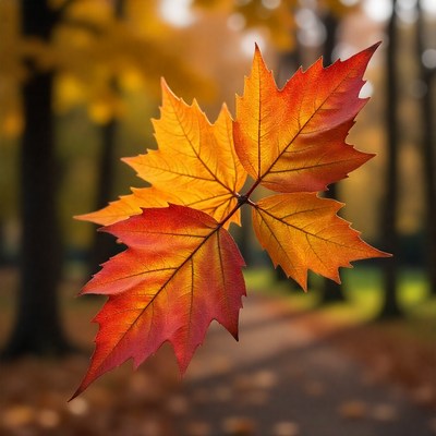 Bright autumn leaves showcasing vibrant fall colors