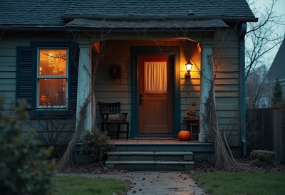 Cozy autumn evening at a welcoming house