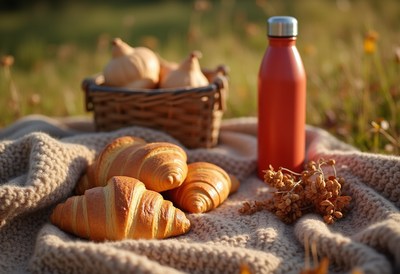 Enjoying pastries outdoors on a sunny day