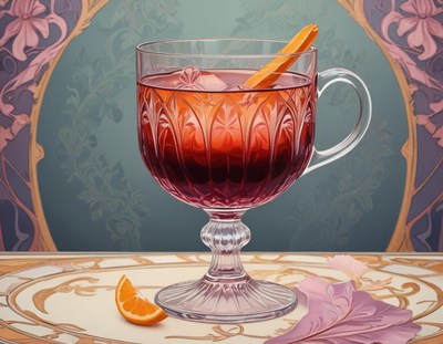Classic punch served in a decorative glass