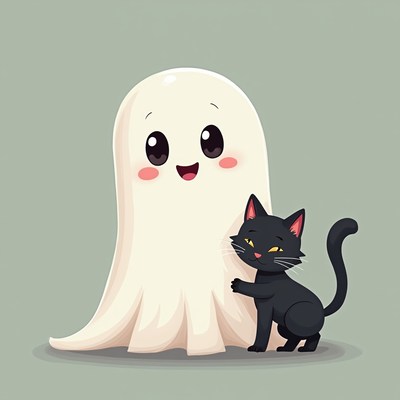 Halloween friends enjoying a playful moment together