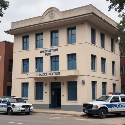 Police station building in a city during daytime