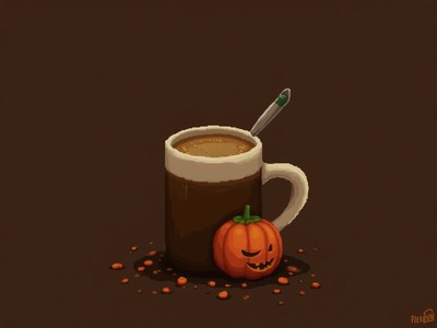 Cozy pumpkin drink beside a carved pumpkin for halloween