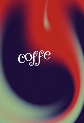 Coffee art swirls in colorful design