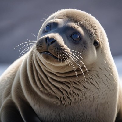 Seal resting on the shore during a sunny day