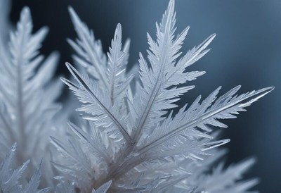 Frosty leaves capture winter's delicate beauty