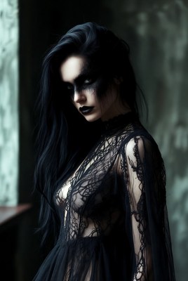 Dark elegance captured in a moody setting