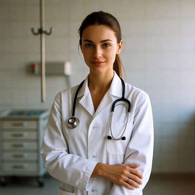 Dedicated doctor in a hospital setting during daytime
