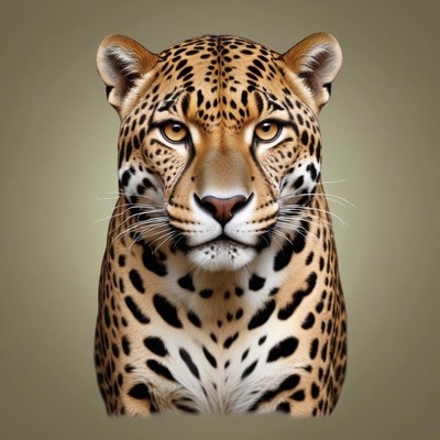 Leopard portrait showcasing detailed facial features