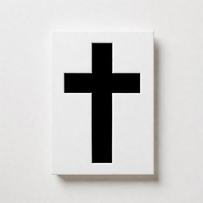 Symbolic cross on a plain white background