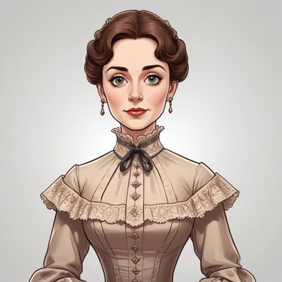 Elegant woman in vintage attire with lace details