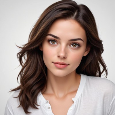 Young woman with natural beauty and soft hairstyle