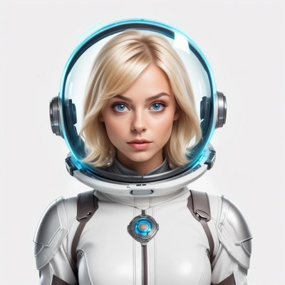 Futuristic astronaut exploring a new world with confidence