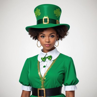 Celebrating st. patrick's day with vibrant green attire