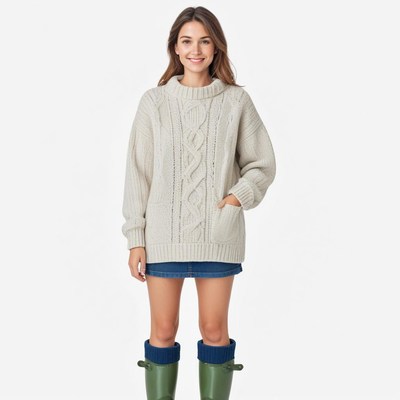 Cozy sweater outfit for autumn outdoor activities