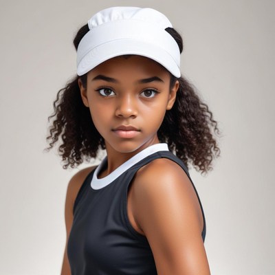 Young athlete ready for sports with a determined look