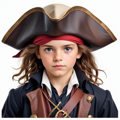 Young pirate ready for adventure on the high seas