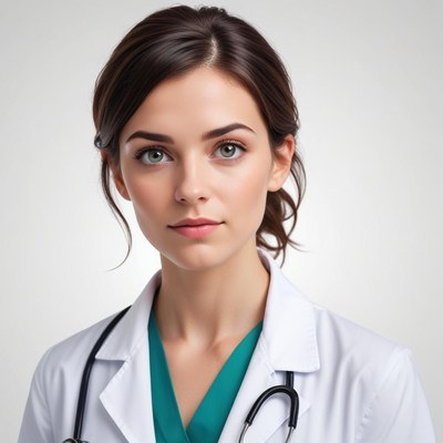 Young female doctor ready to assist in medical care
