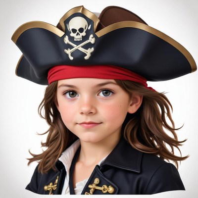 Young child dressed as a pirate for a fun adventure