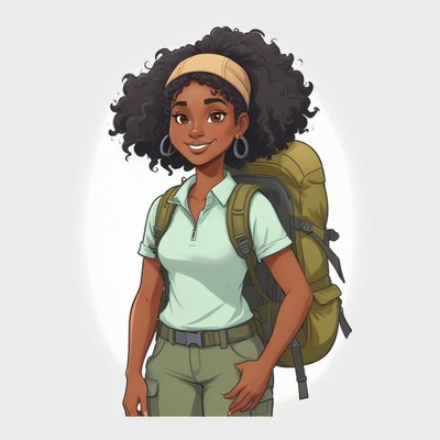 Young woman ready for an outdoor adventure in nature