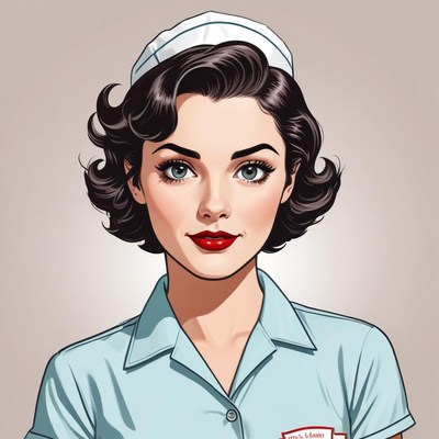 Elegant vintage nurse portrait