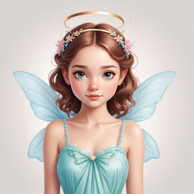 Enchanted fairy with delicate features and wings