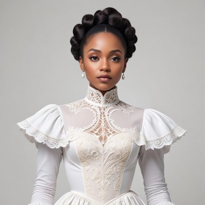 Elegant bridal portrait showcasing a stunning gown design