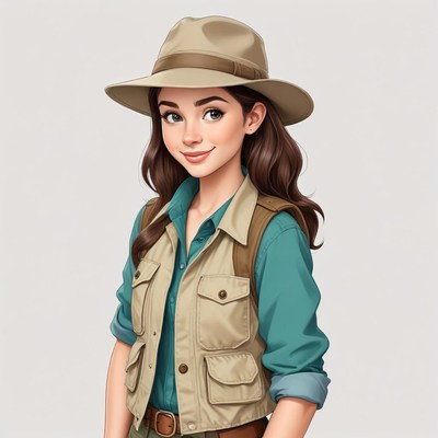 Young explorer ready for an adventure in the wild