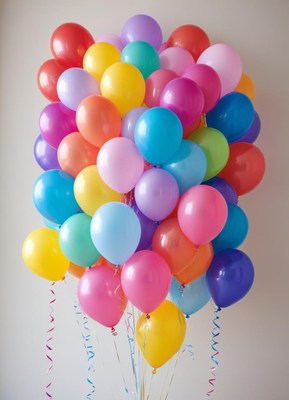 Colorful balloons create festive atmosphere for celebration