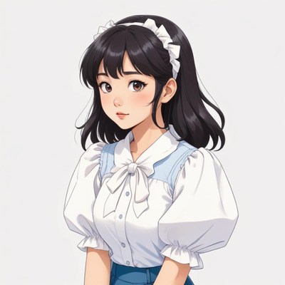 Young woman in a stylish outfit with a friendly expression