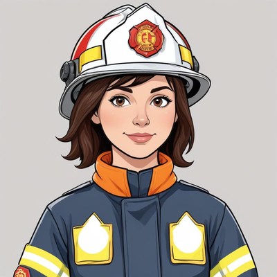 Firefighter in uniform ready for action at the station
