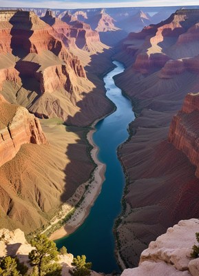 Stunning view of grand canyon and colorado river