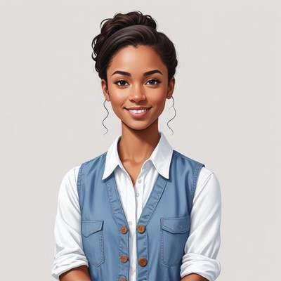 Smiling woman in casual attire with a friendly expression