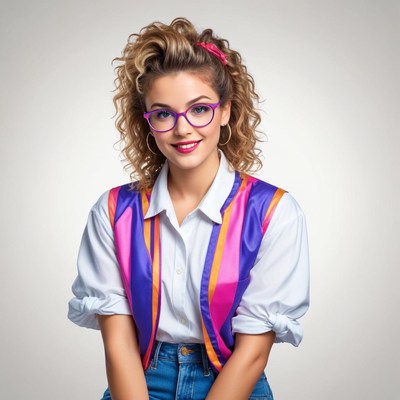 Stylish retro portrait of a young woman