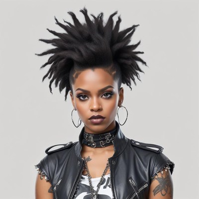 Unique hairstyle showcases bold fashion statement and style