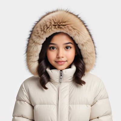 Winter style showcase with cozy outerwear in cold weather