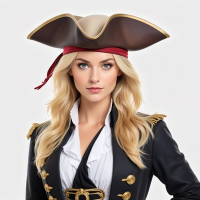 Captivating pirate costume with hat and stylish outfit