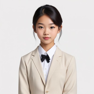 Young girl in formal attire ready for an event