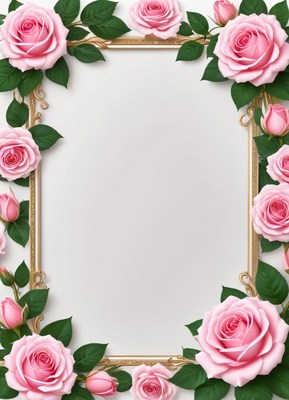 Elegant rose frame design for special occasions