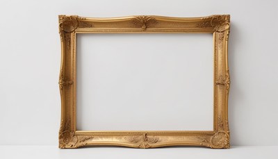 Empty ornate frame ready for artwork display