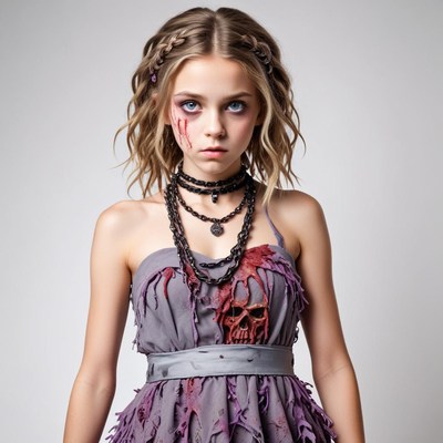 Creative halloween costume design for young girl