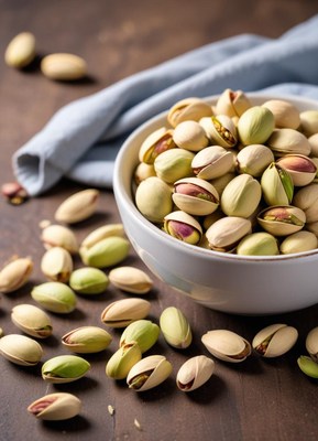 Fresh pistachios in a bowl ready for snacking