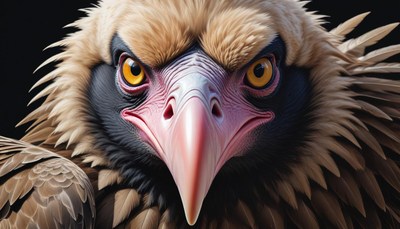 Majestic eagle with intense gaze in close-up view