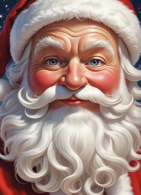 Cheerful santa claus captures holiday spirit